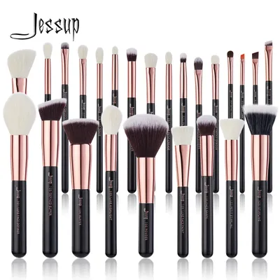 Jessup Make-up Pinsel Set 10-25 stücke Foundation Puder Lidschatten Liner Pinsel Blending Text