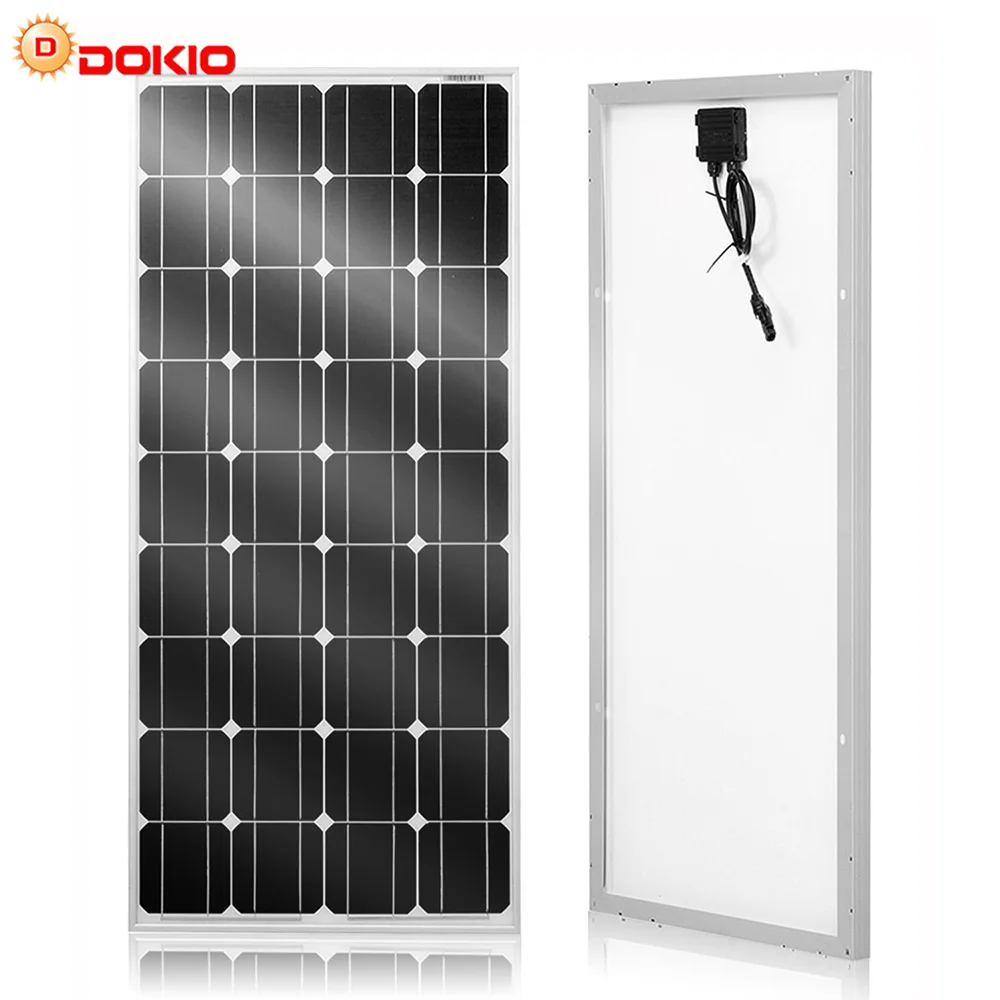 DOKIO Solar Panel 100W Solarpanel 18V Solarpaneele 200W Photovoltaik Solarmodul 400W Wasserdicht Solar Komplett System PV Zubehör für Camping/Wohnmobil/Powerbank/12V Batterie/Camper Van Image