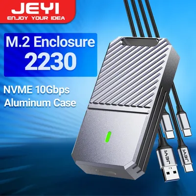 Jeyi 3 2 nvme ssd gehäuse pcie usb3.0 10gbps aluminium m.2 fall tragbare externe solid state disk