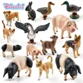 Nette Kleine Schwein Katze Wolf Hund Kaninchen Ziege Schafe Ente Gans action figur bauernhof