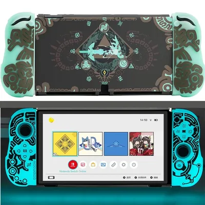 Neue Schutzhülle für Nintendo Switch oled Zelda Kingdom leuchtende Silikon-Softcover für Switch