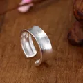 925 Sterling Silber Ringe Für Frauen geometrie breite Offenen Ring Hypoallergen Sterling Silber
