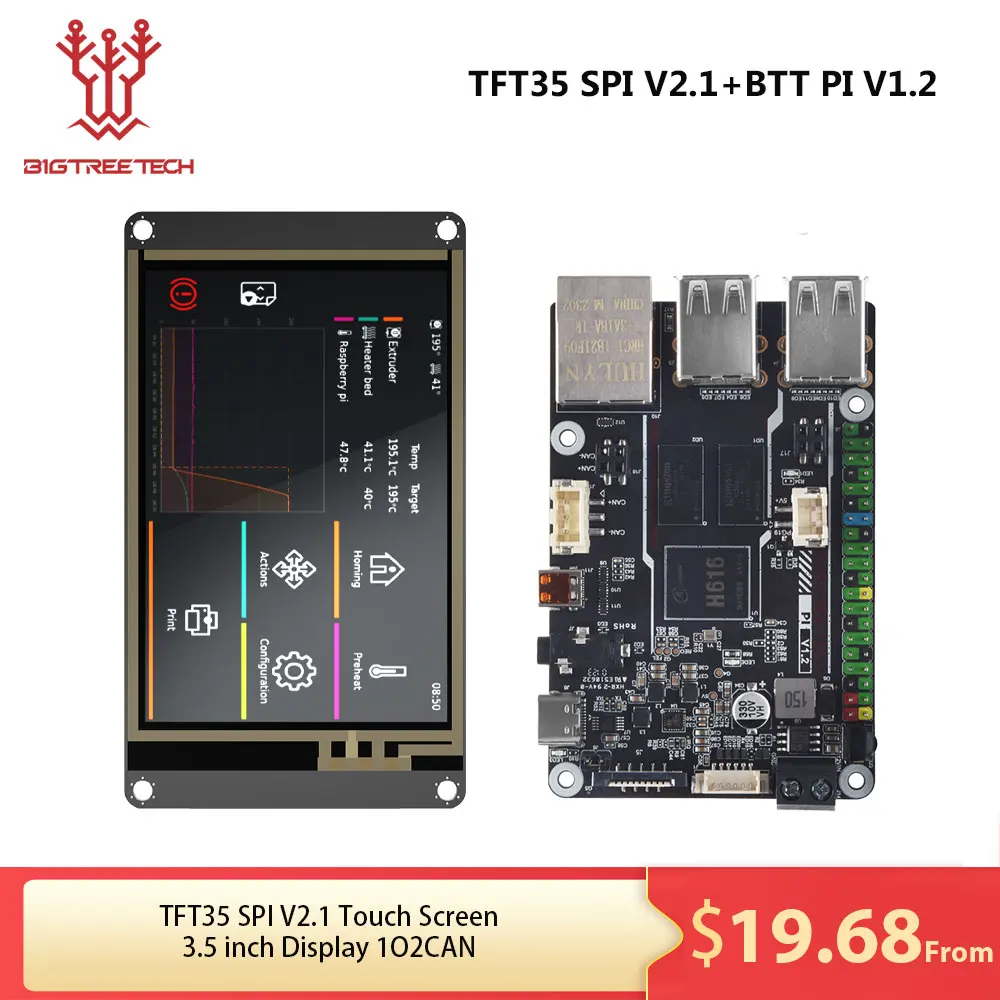 Bigtreetech tft35 spi v5.0 Touchscreen 2 1 Zoll Display io2can 3D-Drucker pi v5.0 für btt manta m8p m4p Board cb1 klipper Board Image
