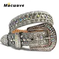 Mode Luxus Strass Western Gürtel Diamant Kristall Nieten Gürtel Cowgirl Cowboy für Frauen Männer