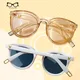 Neue Mode Sonnenbrille Mädchen Jungen Marke Runde Vintage Kinder Sonnenbrille Baby Shades Spiegel