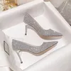 High Heels Frauen Hochzeit Schuhe Braut Gold Heels Luxus Designer Elegante Party Sandalen Kleid