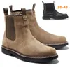 Große Größe 39–48 Herren-Chelsea-Stiefel, 2025, hochwertige Herren-Stiefeletten, verschleißfeste, rutschfeste Lederstiefel, Herbst- und Winterschuhe