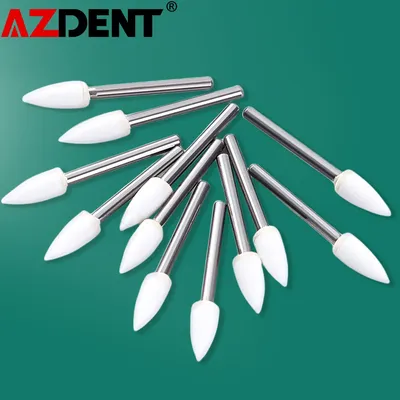 Azdent Dental Flamme Weiß Stein Polieren FG Burs 12/Pack Abrieb