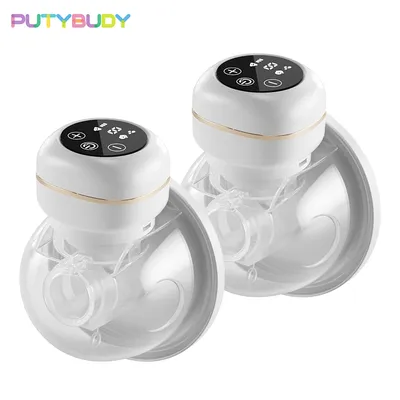 2/1 stücke Tragbare Brust Pumpe Elektrische Brust Pumpe Hände Free Low Noise Milch Puller mit 26mm Silikon flansch für Stillen