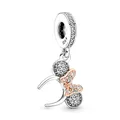 Disney Minnie Maus Pavé Stirnband baumeln Charme passen original Pandora Charm Armbänder & Armreif