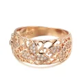 Kinel Neue 585 Rose Gold Ringe für Frauen Natürliche Zirkon Blume Ring Vintage Braut Hochzeit Edlen