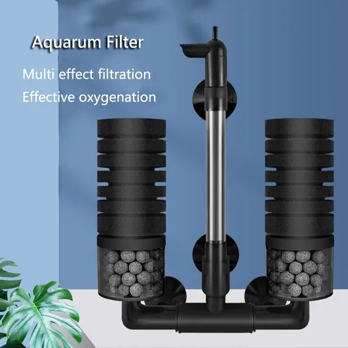 Schwarzer Aquarium filter für Aquarium Aquarium Luftpumpe Skimmer biochemischer Schwamm filter