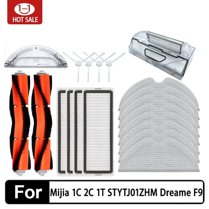 Xiaomi mijia 1c 1t mi roboter vakuum mopp dreame f9 hepa filter hauptseite bürste mopp tuch roboter staubsauger zubehör Image