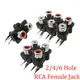 2/4/6 Loch RCA Buchse Stecker RCA Stereo Audio Video Av Signal Schnitts telle Buchse Anschluss RCA
