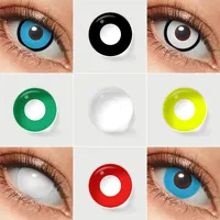 Halloween Kontaktlinsen Jährlich Cosplay Anime Farbige Kontaktlinsen Weiß Kontaktlinsen Für Augen