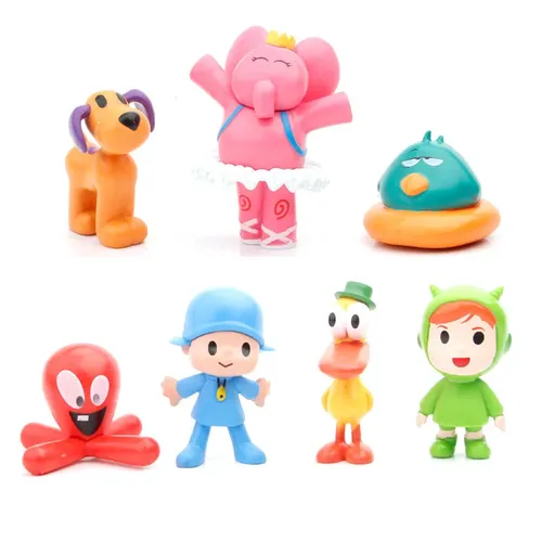 7 teile/satz POCOYO Baby Action Figur Spielzeug 4-8cm