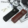 Klassische Leder presbyopische Brillen etui Frauen elegante Leder brillen box geeignet für schmalere