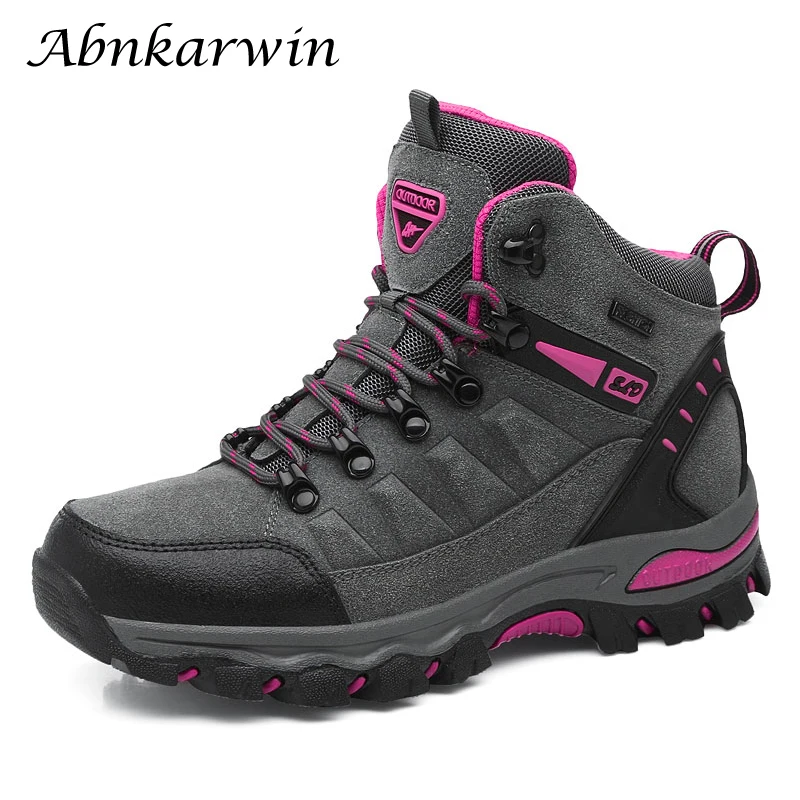 Winter Frauen Ankle Outdoor Trekking Stiefel Wanderschuhe Frauen Bergsteigen Trekking Turnschuhe Wandelschoenen Botas Mujer