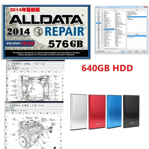 2023 heiße Autore paratur alldata Software v2.0 alldata Auto diagnose alle Daten in 10 53 GB