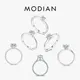 Modian Neue 925 Sterling Silber Diamant CZ Hochzeit Stapelbar Finger Ring Platin Überzogene Marke