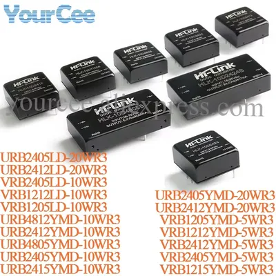 DC-DC 20W/10W/5W isoliertes geregeltes Netzteilmodul 48V/24V/12V bis 3,3V/5V/9V/12V/15V/24V Image