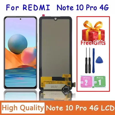 6,67 "AMOLED Für Xiaomi Redmi Hinweis 10 Pro Display LCD Touch Screen mit Rahmen Für Redmi Hinweis 10 Pro M2101K6G display Ersatz