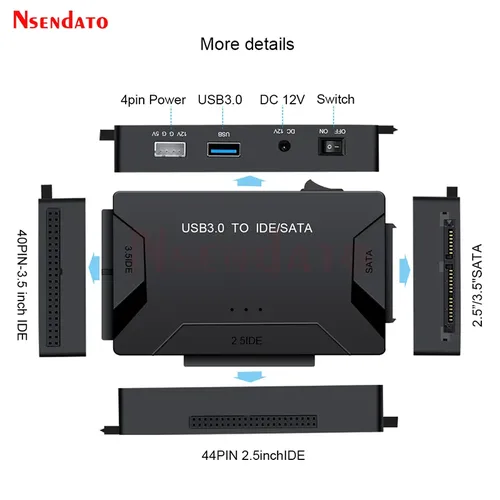 2 5 3 5 Festplatte Universal Adapter USB 3 0 USB 3 0 Daten Transfer zu SATA IDE Combo Externe