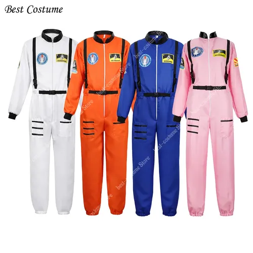 Astronaut Kostüm Erwachsene Raum Anzug Männer Frauen Paar Kostüme Rolle Spielen Karneval Zipper