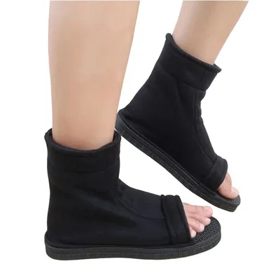 Japan Anime Cosplay Schuhe Männer Frauen Schwarz Blau Weiß Baumwolle Weiche Sandalen Stiefel Halloween Weihnachten Party Schuhe Kakashi Schuhe Image