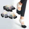 Fünf Zehen Yoga Socken Frauen Punkt Silikon rutsch feste Patchwork Low-Ankle toeless Open Toe