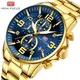Mini Focus Gold Quarz wasserdichte Uhren für Männer Chronograph Multifunktion zifferblatt Top Marke