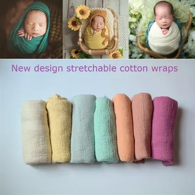 Neugeborenen Fotografie Requisiten Wrap Baby Decke Weiche Dehnbare Baumwolle Swaddling Fotografie