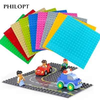 12 × 12 16 × 16 Punkte Grundplatten Bausteine Boden große Ziegel Grundplatte Kinder DIY Block Image