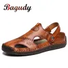 Neue Männer Leder Sandalen Sommer Männlichen Schuhe Strand Sandalen Mann Mode Bequem Im Freien