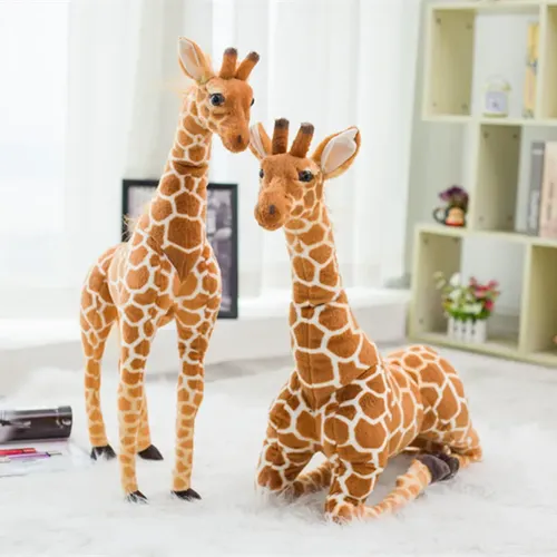 Riesige Echt Leben Giraffe Plüsch Spielzeug Nette Stofftier Puppen Weich Simulation Giraffe Puppe