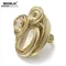MANILAI Boho Handgemachte Big Champagne Kristall Ringe Für Frauen Mode Schmuck Gold Farbe Draht
