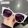 Neue Cat Eye Sonnenbrille Frau Mode Großen Rahmen Katze Sonnenbrille Weibliche Retro Shades UV400