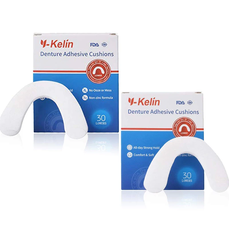 Y-Kelin Klebekissen für die untere Prothesen, 60er-Pads, Streifen (2er-Pack) Image