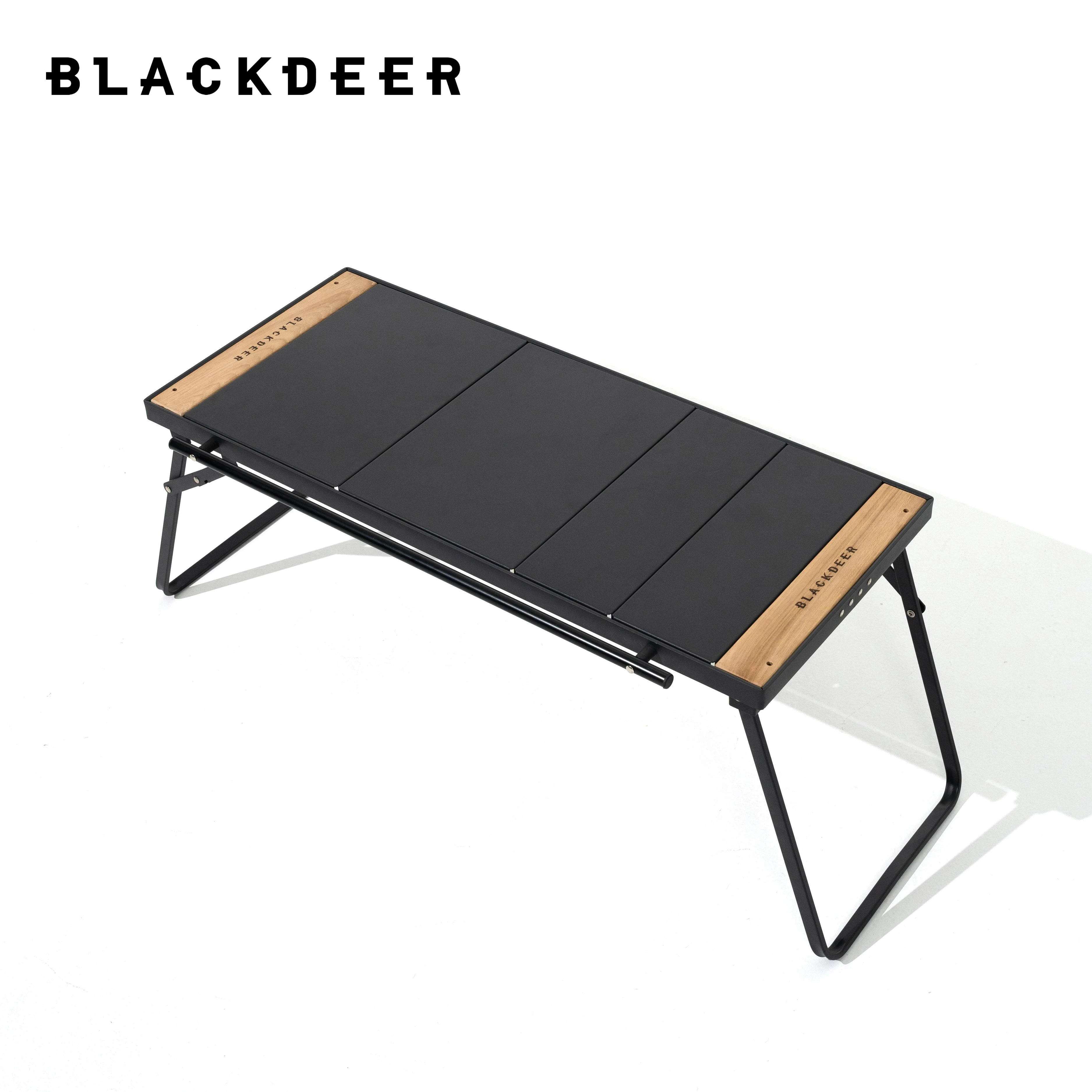 BLACKDEER Camping Klappbarer IGT-Tisch aus Aluminiumlegierung, multifunktional, tragbar, Grill, Holztisch, Outdoor, Picknick, Angeln Image