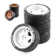 4 stücke 65mm Gummi Reifen Rad Reifen 12mm Hex für Tamiya TT01 TT01E TT02 TT02B XV01 TA06 PTG-2 1/10