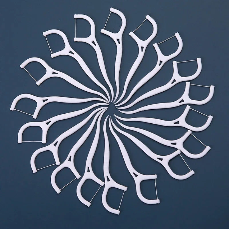 100Pcs Zahnseide Flosser Picks Zahnstocher Zähne Stick Zahn Reinigung Interdentalbürste Zahnseide Pick Oral Hygiene Pflege Image