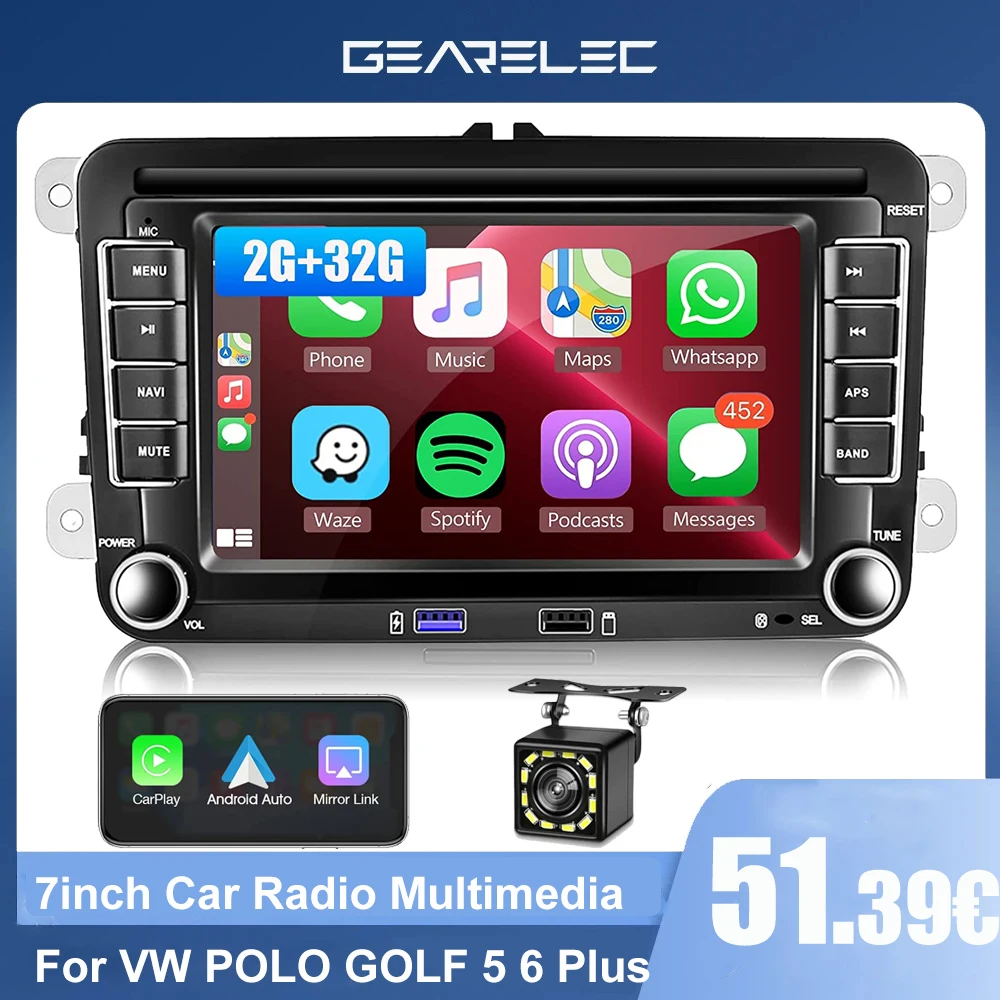 Android Auto Radio Carplay für VW Volkswagen Jetta Passat Golf Polo 7 "Auto Stereo GPS Wifi FM Audio Receiver multimedia Player Image