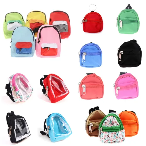 1 stücke Taschen Mini Puppe Rucksack Modell Mini Schul Ornament Mini Rucksack Modell für Home Puppe