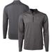 Men's Cutter & Buck Black/Gray Chicago White Sox Virtue Eco Pique Micro Stripe Big Tall Recycled Quarter-Zip Pullover Top