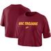 Women's Nike Cardinal USC Trojans Wordmark Cropped T-Shirt