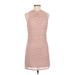 Love, Fire Cocktail Dress - Mini: Pink Jacquard Dresses - Women's Size Medium