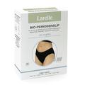 LARELLE Waschbarer Periodenslip/Periodenhöschen aus GOTS-ecocert Bio-Baumwolle, schwarz, wiederverwendbar, nachhaltig, hochabsorbierend (bis zu 4 Tampons), Größe S