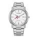 Men's Citizen Watch Silver Alabama Crimson Tide Eco-Drive White Dial Stainless Steel