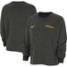 Women's Nike Black Michigan Wolverines Yoga Script Pullover Sweatshirt