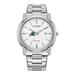 Men's Citizen Watch Silver Tulane Green Wave Eco-Drive White Dial Stainless Steel